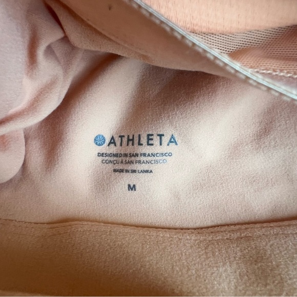 Athleta Peach Conscious Cut Out Crop Top Yoga Sports Bra, Size Medium - Picture 6 of 9